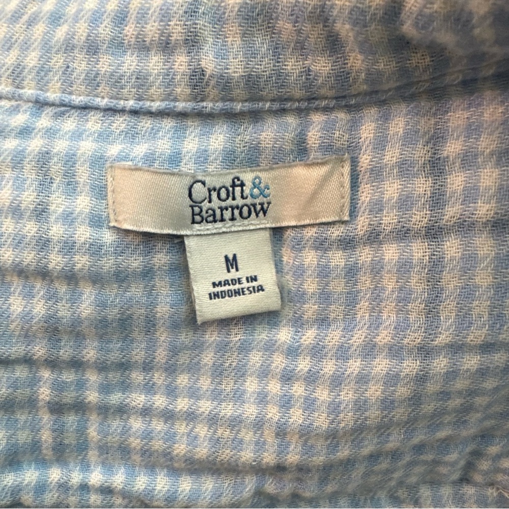 Croft & Barrow Blue Button Down Shirt - Picture 7 of 9